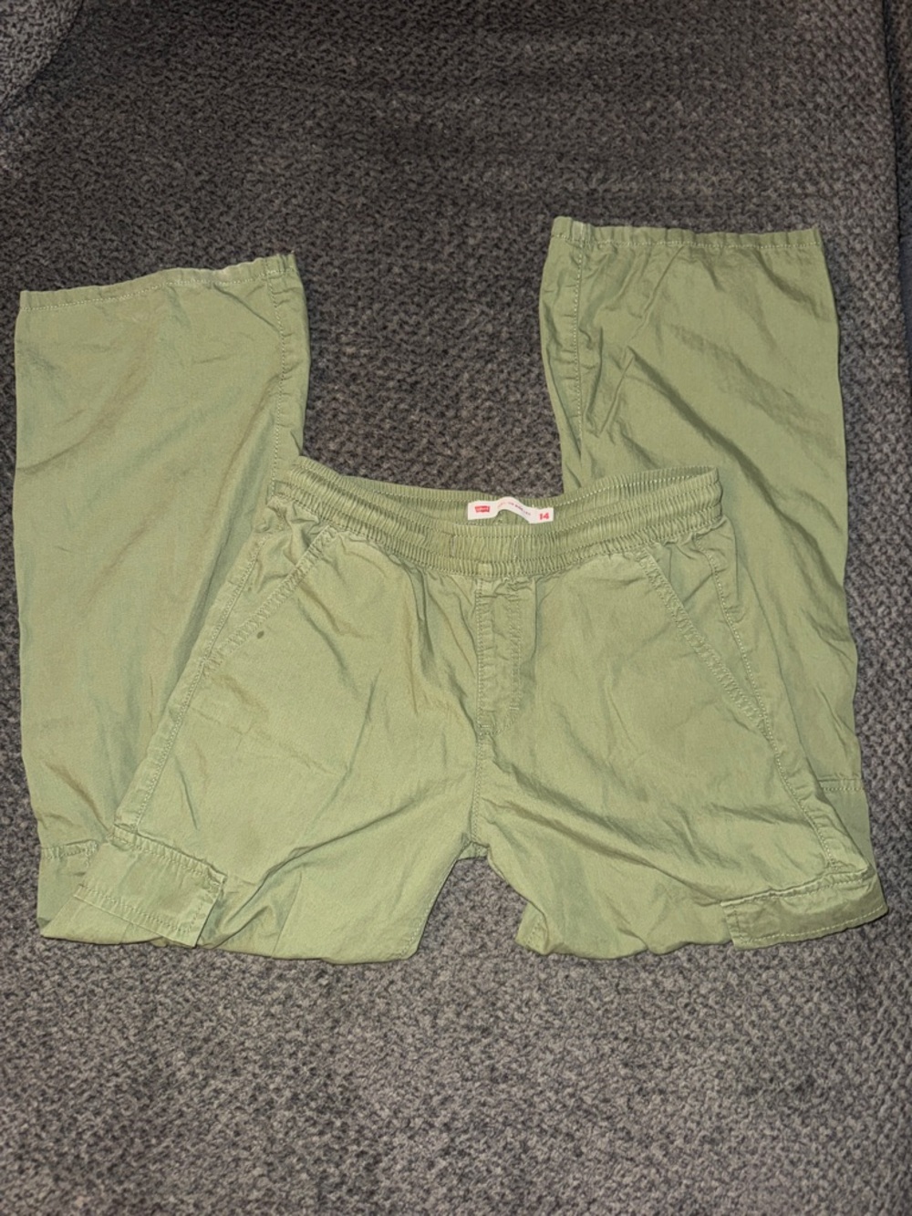 Girls Levi’s Olive Green Cargo Drawstring Pants
